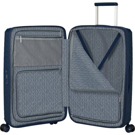 Maleta Mediana American Tourister FastForward Spinner Expansible 68cm/ 68x46x30cm/ 4 Ruedas/ Azul Marino