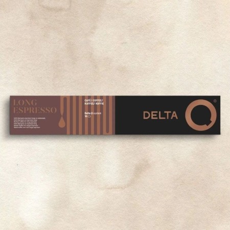 Cápsula Delta Delta Q-Long Espresso para cafeteras Delta/ Caja de 10