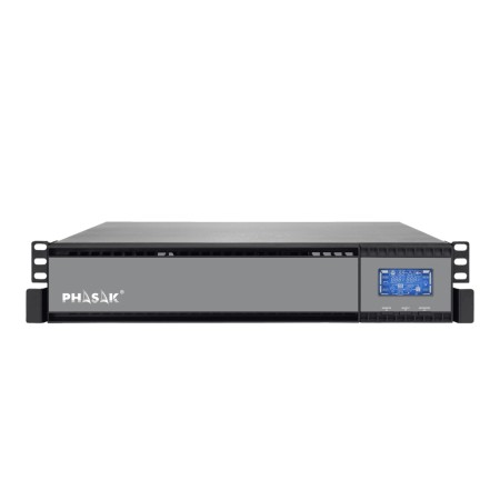 SAI Online Phasak Rack 19″ 2000 VA Online LCD/ 2000VA-1800W/ 4 Salidas/ Formato Rack