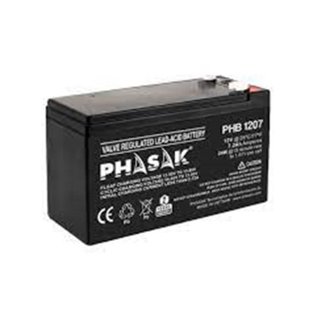 Batería Phasak PHB 1207 compatible con SAI/UPS PHASAK según especificaciones