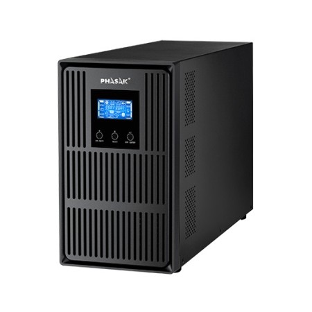 SAI Online Phasak Conqueror Pro 3000 VA Online LCD/ 3000VA-2700W/ 3 Salidas/ Formato Torre