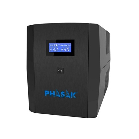 SAI Línea Interactiva Phasak SIRIUS 1500 VA Interactive/ 1500VA-900W/ 4 Salidas/ Formato Torre