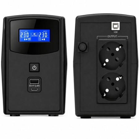 SAI Línea Interactiva Phasak SIRIUS 800 VA Interactive/ 800VA-480W/ 2 Salidas/ Formato Torre