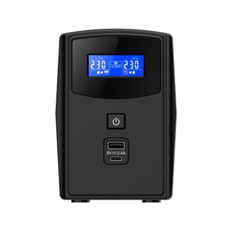 SAI Línea Interactiva Phasak SIRIUS 800 VA Interactive/ 800VA-480W/ 2 Salidas/ Formato Torre