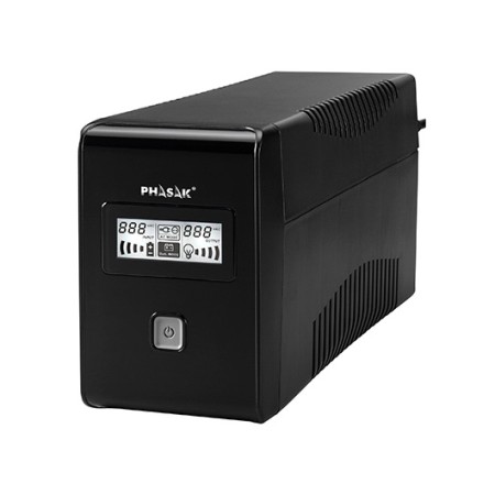 SAI Línea Interactiva Phasak 850 VA LCD Interactive/ 850VA/ 2 Salidas/ Formato Torre