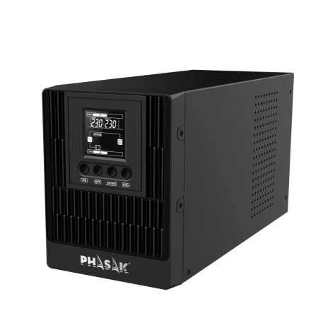 SAI Online Phasak 1000 VA Online LCD/ 1000VA-1000W/ 3 Salidas/ Formato Torre