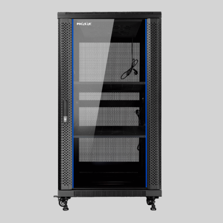 Armario rack de suelo 19 pulgadas phasak pro 47u negro 800x1000 montado pho 8147