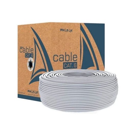 Bobina de Cable RJ45 UTP Phasak PHR 6100 Cat.6/ 100m