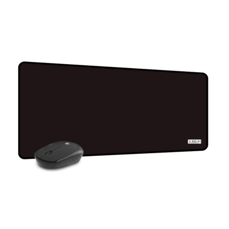 Alfombrilla  raton inalambrico subblim harmony negro
