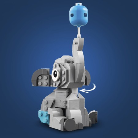 Lego bebé elefante en el cielo
