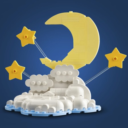 Lego bebé elefante en el cielo