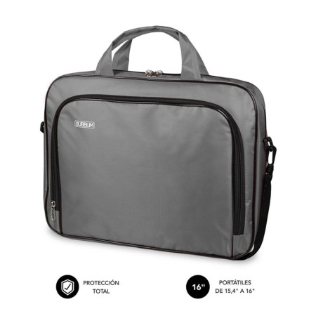 Maletin subblim oxford para portatil 15.4 pulgadas - 16 pulgadas gris