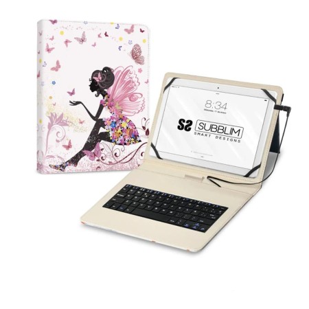 Funda  teclado subblim para tablet 11 pulgadas hadas