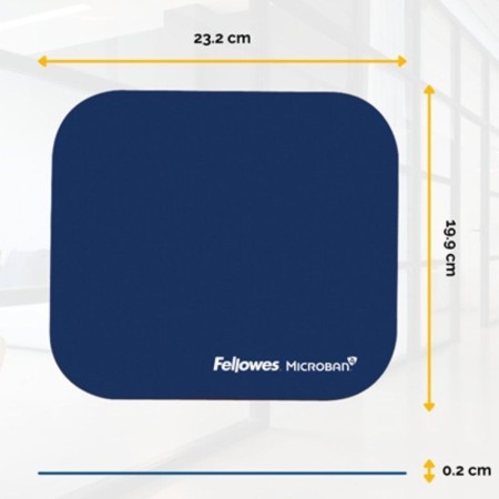 Alfombrilla Fellowes Estándar 5933805/ 0.20 x 232 x 199mm/ Azul