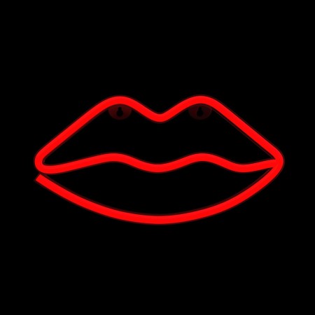 Lampara forever neon led lips red