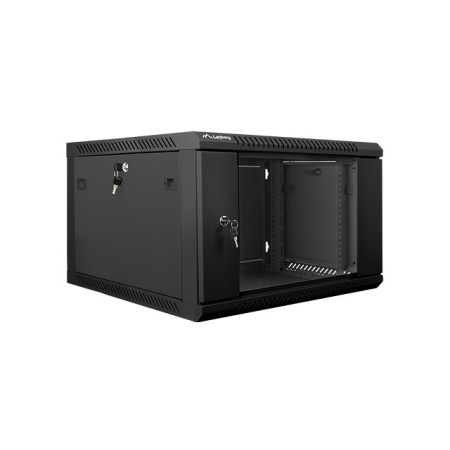 Armario rack lanberg 6u 600x600x368 auto ensamblado 19 pulgadas hasta 60 kg negro