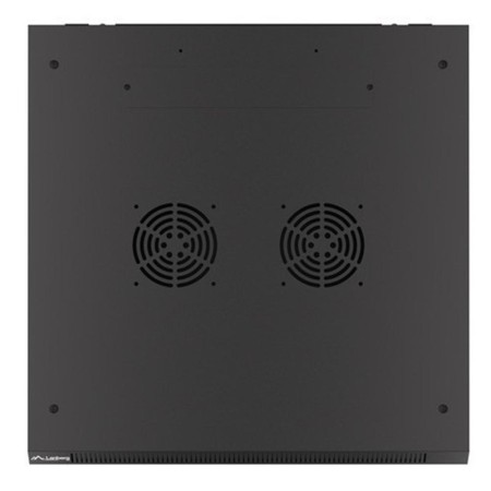 Armario lanberg mural rack 19 pulgadas 12u - 600x600 auto ensamblado negro puerta de cristal