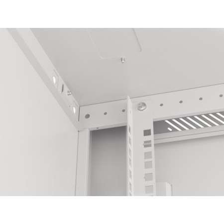 Armario lanberg mural rack 19 pulgadas 15u - 600x600 flat pack gris puerta cristal