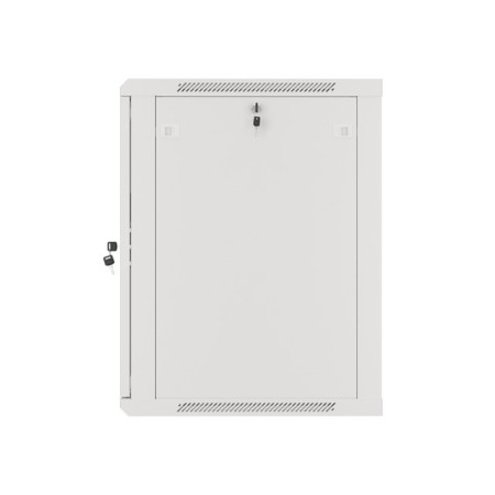 Armario lanberg mural rack 19 pulgadas 15u - 600x600 flat pack gris puerta cristal