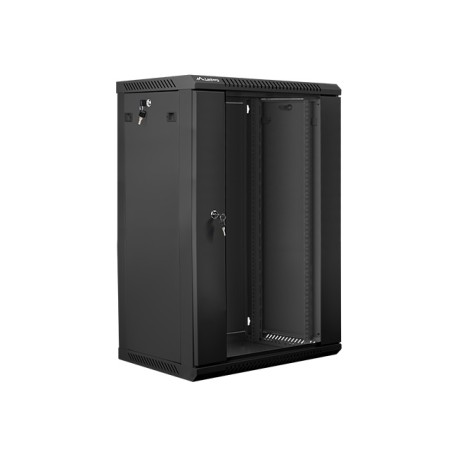 Armario rack lanberg 18u 600x450x907 auto ensamblado 19 pulgadas hasta 60 kg negro