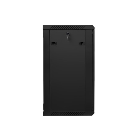 Armario rack lanberg 18u 600x450x907 auto ensamblado 19 pulgadas hasta 60 kg negro