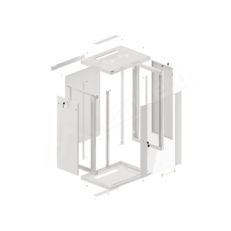 Armario lanberg 19 pulgadas 18u - 600x450 gris