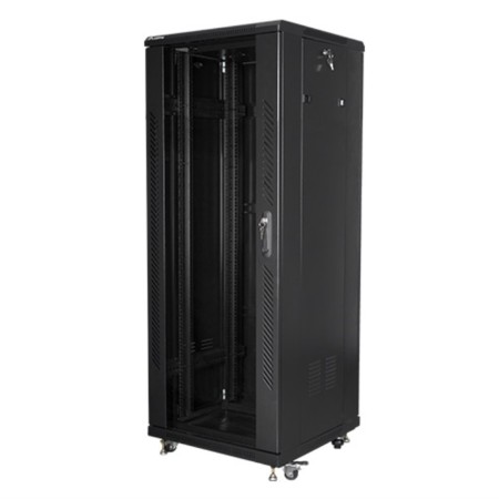 Armario rack lanberg de suelo 32u - 600x600x1603 19 pulgadas flat pack negro