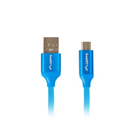 Cable usb lanberg 2.0 macho - micro usb macho quick charge 3.0 1m azul
