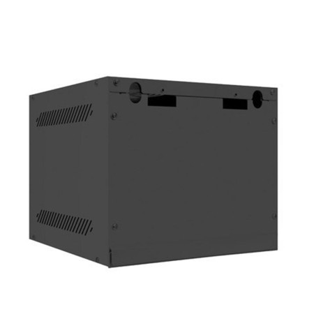 Armario lanberg mural rack 10 pulgadas 4u - 280x310 flat pack negro puerta cristal