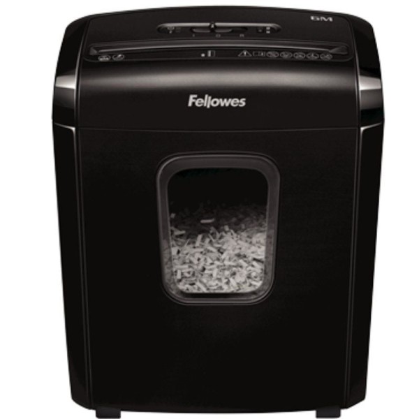 Destructora Fellowes 6M/ Minicorte de 4 x 12mm/ Negra