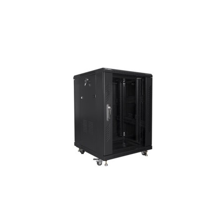 Armario rack lanberg 15u 600 x 600 auto ensamblado 19 pulgadas carga maxima 800kg negro