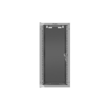Armario lanberg mural 10 pulgadas 12u - 280x310 flat pack gris puerta cristal