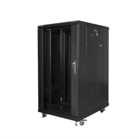 Armario lanberg rack 19 pulgadas 22u 600x800 flat pack black negro
