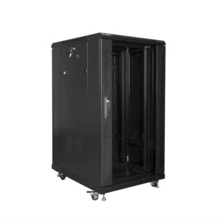 Armario lanberg rack 19 pulgadas 22u 600x800 flat pack black negro