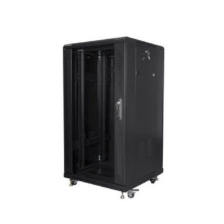 Armario rack lanberg 22u 600x600 autoensamblado 19 pulgadas hasta 60kg negro