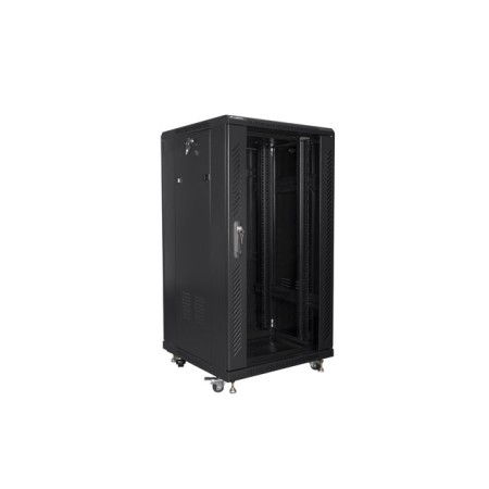Armario rack lanberg 22u 600x600 autoensamblado 19 pulgadas hasta 60kg negro