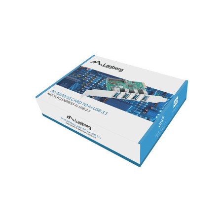 Tarjeta pci express lanberg x1 a 4x usb tipo a 3.1 gen1 low profile