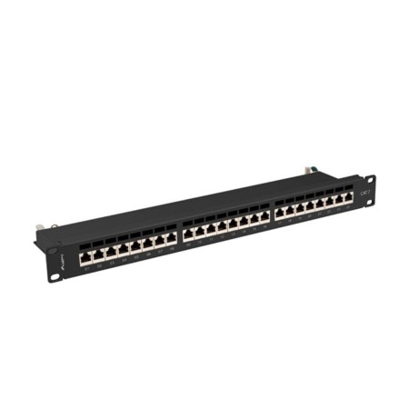 Patch panel lanberg 24 puertos 1u cat.7 ftp 19 pulgadas negro