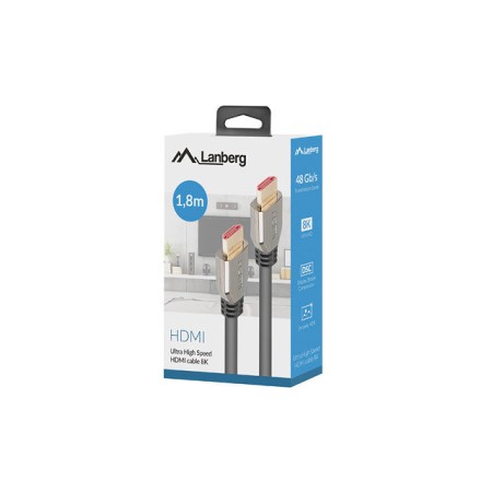 Cable hdmi lanberg v21 8k 60hz m - m 1.8m