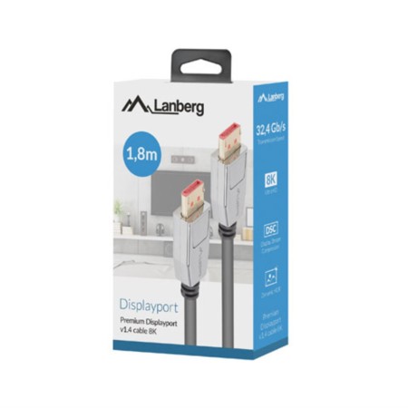 Cable displayport 8k lanberg 1.8m - macho - macho
