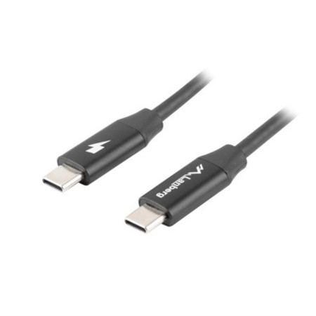 Cable usb tipo c lanberg 0.5m - macho - macho - carga rapida - negro