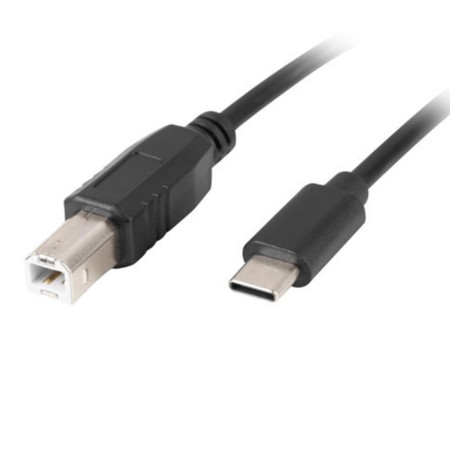 Cable usb tipo c a usb 2.0 tipo b lanberg 1.8m - macho - macho - negro