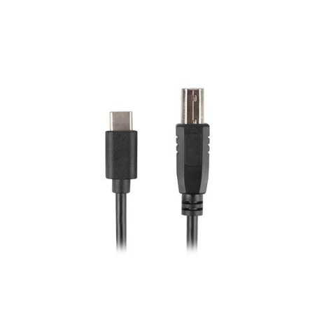 Cable usb lanberg usb c a usb b 2.0 ferrita 3m negro