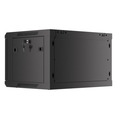 Armario lanberg mural rack 19 pulgadas 6u - 600x450 negro