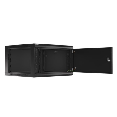 Armario lanberg mural rack 19 pulgadas 6u - 600x600 negro