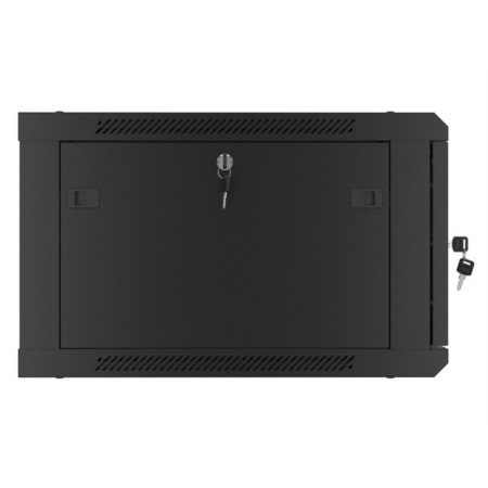 Armario lanberg mural rack 19 pulgadas 6u - 600x600 negro