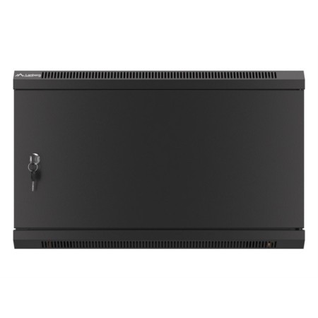 Armario lanberg mural rack 19 pulgadas 6u - 600x600 negro
