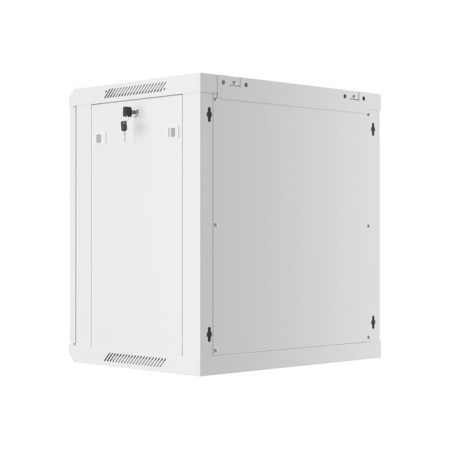 Armario lanberg mural 19 pulgadas 12u - 600x450 para automontaje con puerta metalica gris