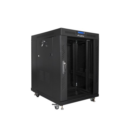 Armario lanberg rack 19 pulgadas 15u 600x800 negro