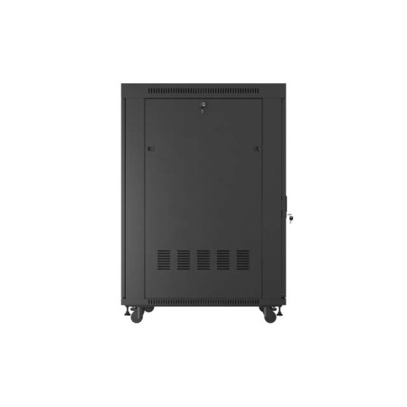 Armario lanberg rack 19 pulgadas 27u - 800x1000 flat pack negro puerta cristal con lcd